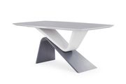 Two-toned gray contemporary dining table by Global additional picture 3