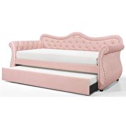 Pink velvet fabric contemporary design twin daybed by Galaxy additional picture 4