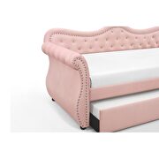 Pink velvet fabric contemporary design twin daybed by Galaxy additional picture 5
