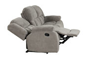 Gray chennille upholstery manual reclining sofa by Galaxy additional picture 13