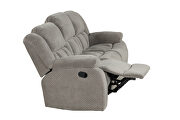 Gray chennille upholstery manual reclining sofa by Galaxy additional picture 14