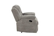 Gray chennille upholstery manual reclining sofa by Galaxy additional picture 5