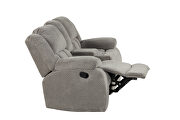 Gray chennille upholstery manual reclining loveseat by Galaxy additional picture 5