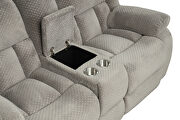 Gray chennille upholstery manual reclining loveseat by Galaxy additional picture 7