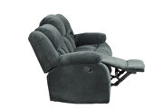 Green chennille upholstery manual reclining sofa by Galaxy additional picture 18