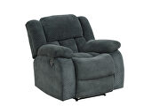 Green chennille upholstery manual reclining chair by Galaxy additional picture 3