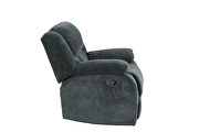 Green chennille upholstery manual reclining chair by Galaxy additional picture 4