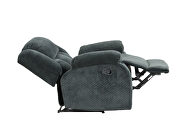 Green chennille upholstery manual reclining chair by Galaxy additional picture 6