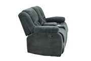 Green chennille upholstery manual reclining loveseat by Galaxy additional picture 4