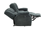 Green chennille upholstery manual reclining loveseat by Galaxy additional picture 6