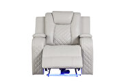 Ice faux leather upholstery power reclining sofa by Galaxy additional picture 8