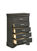Gray finish acacia wood chest by Galaxy additional picture 4