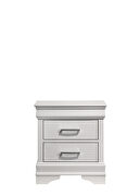 White finish acacia wood nightstand by Galaxy additional picture 2