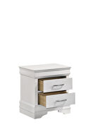 White finish acacia wood nightstand by Galaxy additional picture 3