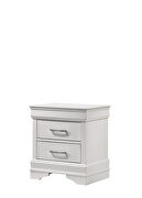 White finish acacia wood nightstand by Galaxy additional picture 4