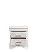 White finish acacia wood nightstand by Galaxy additional picture 5
