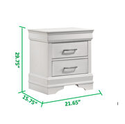 White finish acacia wood nightstand by Galaxy additional picture 6