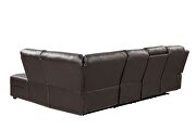 Sectional sofa made with faux leather in brown by Galaxy additional picture 5
