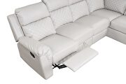 Sectional sofa made with faux leather in ice by Galaxy additional picture 2