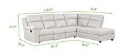 Sectional sofa made with faux leather in ice by Galaxy additional picture 5