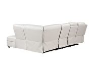 Sectional sofa made with faux leather in ice by Galaxy additional picture 8