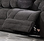 Gray microfiber/ microsuede upholstery manual reclining sofa by Galaxy additional picture 3