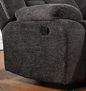 Gray microfiber/ microsuede upholstery manual reclining chair by Galaxy additional picture 2