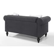 Gray finish luxurious velvet fabric transitional design sofa by Galaxy additional picture 5