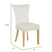 2 piece gold legs dining chairs finished with velvet fabric in beige by Galaxy additional picture 2