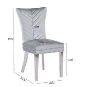 Silver velvet upholstery/ stainless steel legs dining chair by Galaxy additional picture 8