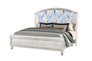 Beautiful contemporary queen bed in white finish by Galaxy additional picture 2