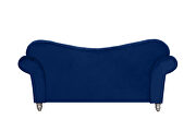 Navy finish tufted upholstered luxurious velvet sofa by Galaxy additional picture 10