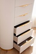 Gold detailed chest made with wood in white by Galaxy additional picture 5