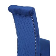 Navy sophisticated tufted finish upholstery velvet  dining chair by Galaxy additional picture 4