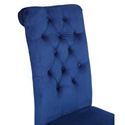 Navy sophisticated tufted finish upholstery velvet  dining chair by Galaxy additional picture 6