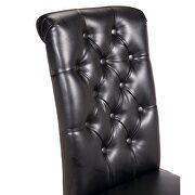 Black finish beautiful faux leather upholstery dining chair by Galaxy additional picture 3