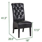 Black finish beautiful faux leather upholstery dining chair by Galaxy additional picture 4