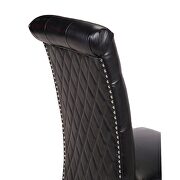 Black finish beautiful faux leather upholstery dining chair by Galaxy additional picture 5
