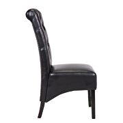 Black finish beautiful faux leather upholstery dining chair by Galaxy additional picture 6