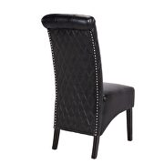 Black finish beautiful faux leather upholstery dining chair by Galaxy additional picture 7