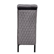 Dark gray sophisticated tufted finish upholstery velvet  dining chair by Galaxy additional picture 8