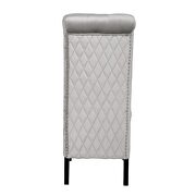 Light gray sophisticated tufted finish upholstery velvet  dining chair by Galaxy additional picture 7