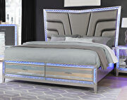 Las vegas swag inspired look tufted headboard queen bed by Galaxy additional picture 2
