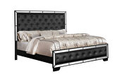 Contemporary queen bed in the elegant black finish by Galaxy additional picture 5