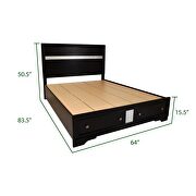 Clean midcentury lines and a black modern look queen bed by Galaxy additional picture 7