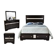 Clean midcentury lines and a black modern look nightstand by Galaxy additional picture 3