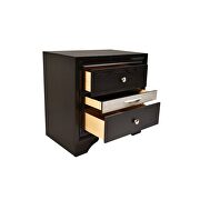 Clean midcentury lines and a black modern look nightstand by Galaxy additional picture 4