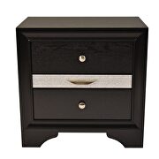 Clean midcentury lines and a black modern look nightstand by Galaxy additional picture 7