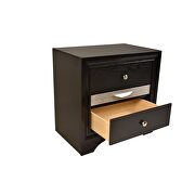 Clean midcentury lines and a black modern look nightstand by Galaxy additional picture 8
