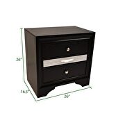 Clean midcentury lines and a black modern look nightstand by Galaxy additional picture 9
